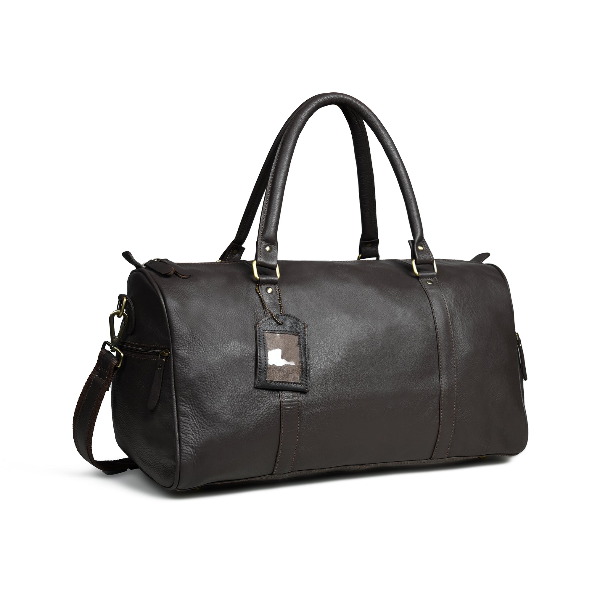 The Voyager Leather Travel Duffel - Brown Colour